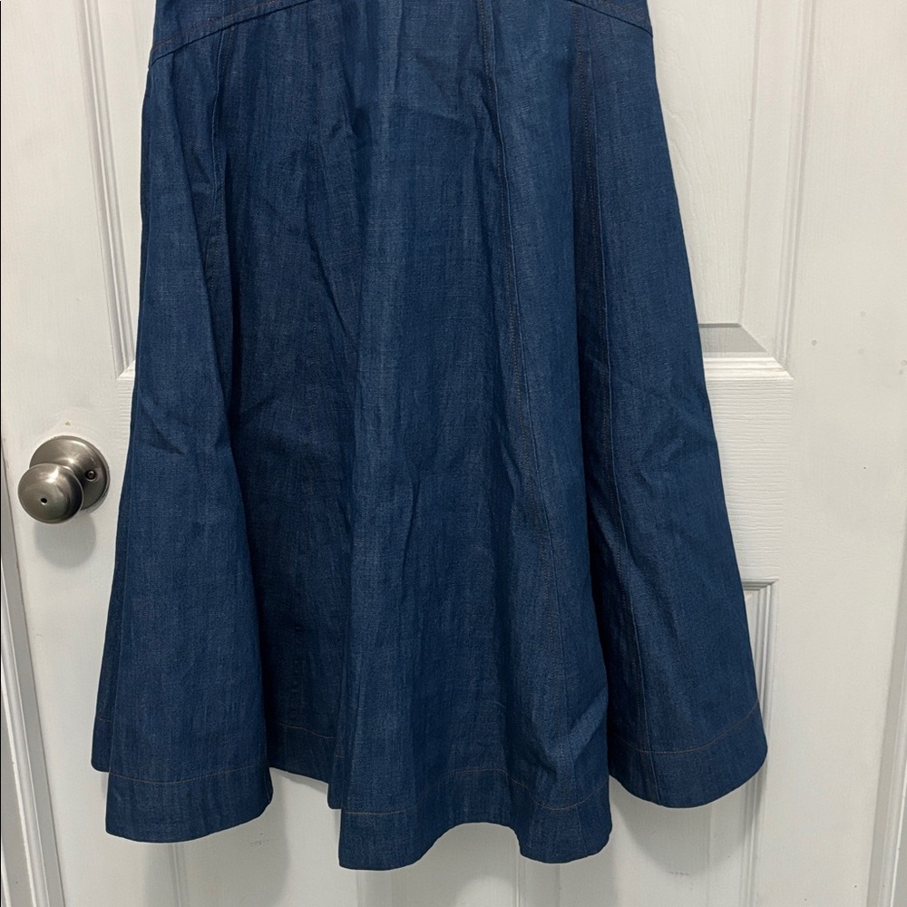 Current Air Los Angeles Seamed Denim Dress - Size Small Midi Dress - Picture 11 of 16